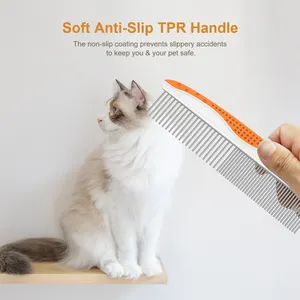 Pet Hair Grooming De-tangling Dog And Cat Comb For Long Haired Animal