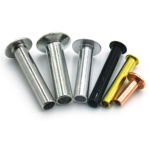 Remache semitubular/tubular negro de acero inoxidable de alta calidad 304/316 con cabeza plana de acero al carbono y aluminio - Product Image 1