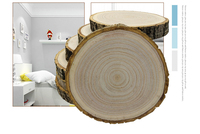 Tranches de bois naturel tranche de pièce maîtresse en bois non fini avec écorce pour Arts peinture ornements de noël bricolage artisanat