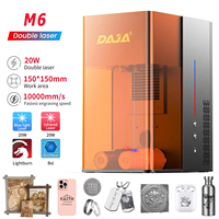 Graveur laser à fibre professionnel M6 20W, machine de marquage métallique avec axe rotatif pour gobelets, tasses, bouteilles, objets cylindriques