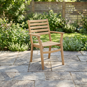 Modern Solid Teak <b>Stackable</b> Durable Waterproof Outdoor <b>Dining</b> <b>Chair</b> for Parks & Hotels - Product Image 4