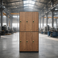 Armoire en acier à 6 portes avec serrure à clé, structure assemblée, imperméable, couleur personnalisable, pour école, gymnase, personnel, supermarché, magasin, casier
