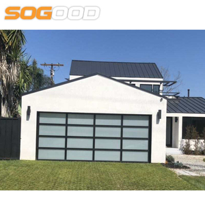 Portes en verre commerciales de conception sans cadre d'alliage d'aluminium de porte de garage décorative <span class=keywords><strong>acrylique</strong></span> claire pour la villa sectionnelle - Product Image 5
