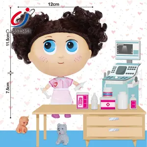 Jugetes Lovely Girl Fashion Doll Plastic 7.5 inches Joint Doll, Doctor Play Set Kit Cute Baby Doll For Kids