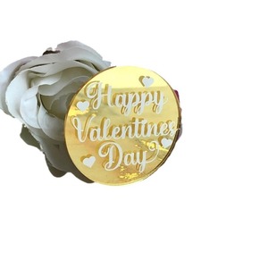 ท็อปเปอร์อะคริลิคสำหรับคัพเค้ก รูปน้ำผึ้งและความหวาน สุขสันต์วันวาเลนไทน์ ฉันรักคุณ ของตกแต่งเค้ก อุปกรณ์จัดปาร์ตี้วันวาเลนไทน์ - Product Image 5