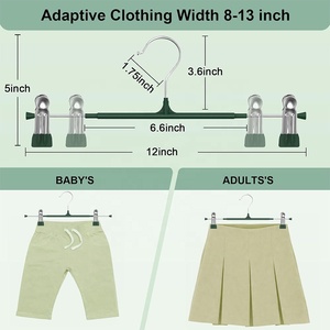 Cintres à pinces pour pantalons, jupes et shorts, pour femmes, lot <span class=keywords><strong>de</strong></span> 30, 12 pouces, réglables, robustes, en acier inoxydable, antidérapants, gain <span class=keywords><strong>de</strong></span> <span class=keywords><strong>place</strong></span>, pour salon - Product Image 2