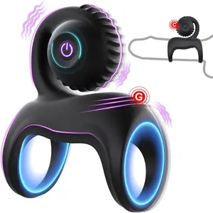 Neonislands Sex Toy Male Couple Erection Penis Ring Clitoral G Spot Stimulator Pleasure Vibrating Cock Ring With Snail for Men