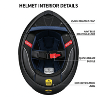 Casque de moto modulable intégral CQPJ avec logo personnalisé, certifié DOT 3C, unisexe, pour la conduite et les trajets quotidiens