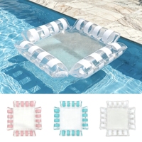 Fauteuil flottant tubulaire à quatre tubes en PVC 122x122cm pour enfants et adultes, idéal pour piscine et plage