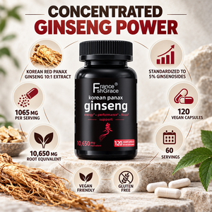 Suplemento Herbal Shecome de Ginseng Panax 10650mg, Cápsulas de Ginseng Vegetal de Extra Fuerza para Energía y Apoyo Inmunológico - Product Image 3