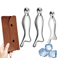 Outils de soin du visage Gua Sha 5 en 1 personnalisés en usine, en alliage de zinc, pour usage quotidien, massage, élimination des rides, rouleau facial