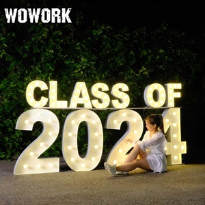 Wowork Bán Buôn Khổng Lồ Lớn <span class=keywords><strong>LED</strong></span> Xếp Chồng Lớp 2025 Ánh Sáng Bóng Đèn Marquee Chữ Ánh Sáng Đứng Cho Tốt Nghiệp Prom Trang Trí - Product Image 1