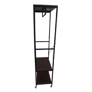 Étagère de rangement en fer multicouche pour salon et chambre à coucher - Étagère à livres pour les espaces restreints, support à fleurs, porte-manteau, moderne, autoportante, d'angle - Product Image 6