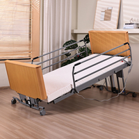 Demenz-Pflegebett Ultra-Niedriges Holz-Pflegebett für Senioren Medizinisches Krankenhausbett für Ältere Kurzzeit-Behandlungsbett