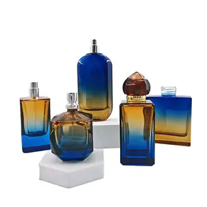 2024 Hot Sale 100ml Cube Perfume Bottle Cheap Electroplating Glass Perfume Bottles