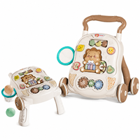 Marche-bébé 2-en-1 anti-jambes en O, anti-retournement, pour bébés de plus de 3 mois, jouet musical, chariot d'apprentissage de la marche