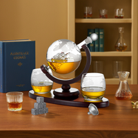Ensemble de carafe à whisky en verre gravé personnalisé de 850 ml (28 oz) avec 2 verres pour le bourbon, accessoires pour l'alcool, le vin, la vodka