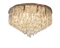 Lustre moderne minimaliste pour mariages, décoration intérieure, salon, hôtel de luxe, plafonnier rond en cristal doré