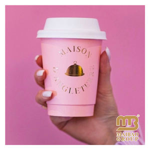 Logo personnalisé Double paroi à emporter emballage de boisson chaude biodégradable jetable 9 Oz 16 Oz tasse à café en papier 8 Oz - Product Image 3