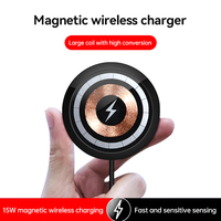Cargador Inalámbrico Magnético Integrado de 15W, Carga Rápida, Compatible con iPhone, Base de Carga Inalámbrica Empotrada para Escritorio
