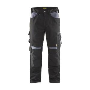 BLAKLADER - 155618609994D124 Pantalones sin bolsillos para uñas Negro/Gris-EAN 7330509594803 PANTALONES DE TRABAJO CARGO - Product Image 1