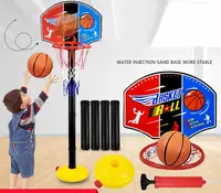 Amazon sıcak satış mini ayarlanabilir basketbol çekim oyunu çocuklar plastik oyuncak basketbol potası