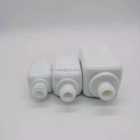 Flacon compte-gouttes en verre cosmétique 15ml 30ml 50ml, flacon carré en verre opale blanc pour huile essentielle avec compte-gouttes en bambou