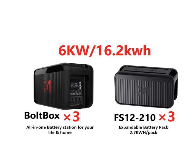 6KW 16.2kWh Pure Sine Wave Inverter Power Station LiFePO4 Battery Off-Grid Energy Storage System for Home Backup Camping