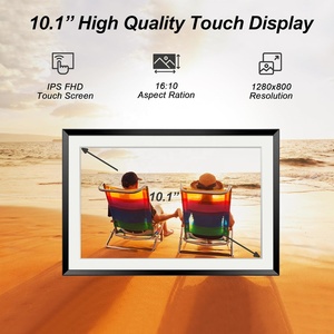 Frameo Digital Picture Frame with 32GB, 10.1 Inch Smart <b>WiFi</b> Digital Photo Frame Touch Screen, Upload Photos Video Via Free App - Product Image 2