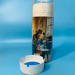 Ceniceros Redondos Desechables Clásicos Ecológicos con Protección Contra Arena y Polvo, Fáciles de Limpiar para Uso en Automóviles, Hogares, Hoteles y Oficinas - Product Image 2