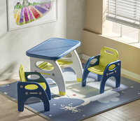 Table d'activités ergonomique pliable en plastique pour enfants : salon, jeux, études, repas, rangement de jouets, devoirs, chaises pour tout-petits, tables sensorielles