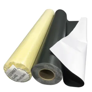 Black back Eco solvent printable laminated fabric tarpaulin PVC flex banner roll for advertising