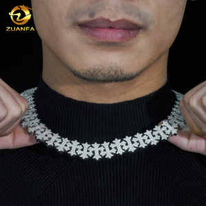 Zuanfa เครื่องประดับ925เงินแท้ขนาด18มม. เครื่องทดสอบเพชรผ่านไปมาสายหินมอยส์ซอไนต์สำหรับผู้ชาย - Product Image 6