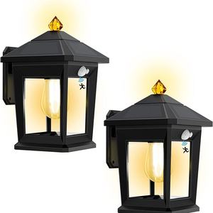 Lámpara de Pared LED Solar para Exteriores, Impermeable, con Sensor de Movimiento, Lámpara Solar de Pared - Product Image 1