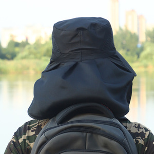 Sombrero de pescador transpirable para hombre con protección facial, protección solar, ala ancha, para pesca al aire libre - Product Image 3