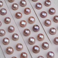 Perles rondes Edison naturelles roses et violettes en vrac