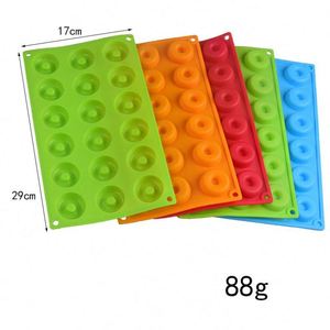 Thickened 18 Cavities Silicone Donut Mold Macaron Circle <b>Cookie</b> Cake Baking Silicone Mold - Product Image 2