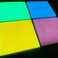 Plaque acrylique fluorescente PMMA de 3 mm, coulée, phosphorescente, gravable au laser, découpe personnalisée pour l'art, la signalétique, l'artisanat, les porte-clés