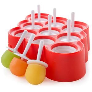 9 Miniature Popsicle Molds With Sticks and Drip <strong>Guards</strong> Easy Release BPA Free Silicone <strong>Ice</strong> Cream Pop Mold Silicone Mini Molds - Product Image 1
