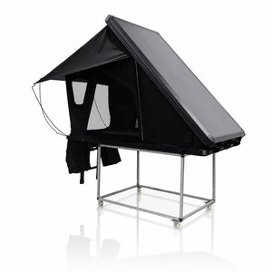 Tente de toit rigide pliable 4x4, grand espace, noire, imperméable, en aluminium, pour camping - Product Image 2