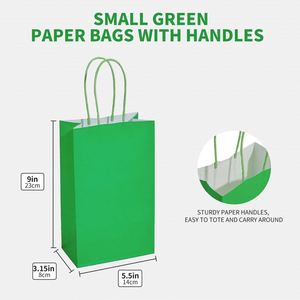 Small Size Paper Gift <b>Bags</b> with Handles for Holiday Birthday Wedding Baby <b>Shower</b> Parties Retail Shopping Eco Material Paper <b>Bag</b> - Product Image 3