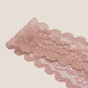 Garment underwear accessories elastic stretch flower narrow lace trim french white lace fabric
