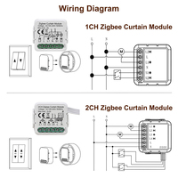 Interruptor Inteligente Zigbee para Persianas Motorizadas de 2 Canales Tuya Mini de Alta Calidad