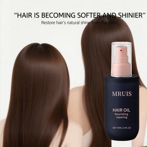 Aceite nutritivo de esencia para el cabello, adecuado para cabello dañado rizado seco, ligero, Alisador, Control de frizz, tratamiento de extremo dividido MRUIS - Product Image 5