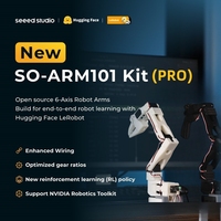 Kit LeRobot SO-ARM101 Pro, Brazo Robótico de Bajo Costo con Servomotor, Sistema Operativo Android, Pantalla OLED, Plástico para LeRobot