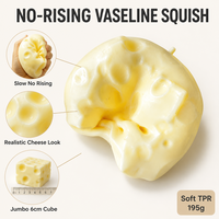 Vente en gros de jouets anti-stress à presser ASMR Vaseline No Rising Jumbo Cute Kawaii Halloween Squishy Cheese Cube en vrac personnalisés