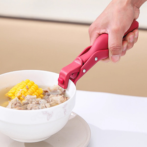 <b>Silicone</b> Bowl Remover Tongs Anti Scalding Kitchen <b>Tool</b> Red And Blue Dishwasher Safe - Product Image 1