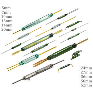 Interruptor de láminas de envolvente de vidrio de 7mm, 10mm, 14mm, 20mm, sin tipo para relés de lengüeta de señal de conmutación/seguridad/medición/detección de límite - Product Image 6