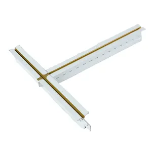 Divers styles Plafond blanc t grille Composants t bar plafond suspendu grille Fut t grille carreaux peinture quille cadres de plafond 32/38