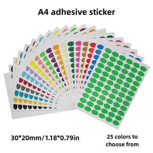 Оптовые цветные самоклеящиеся этикетки-стикеры овальной формы 20*30 мм для маркировки, с индивидуальной высечкой, сильной адгезией и цветовой кодировкой - Product Image 1